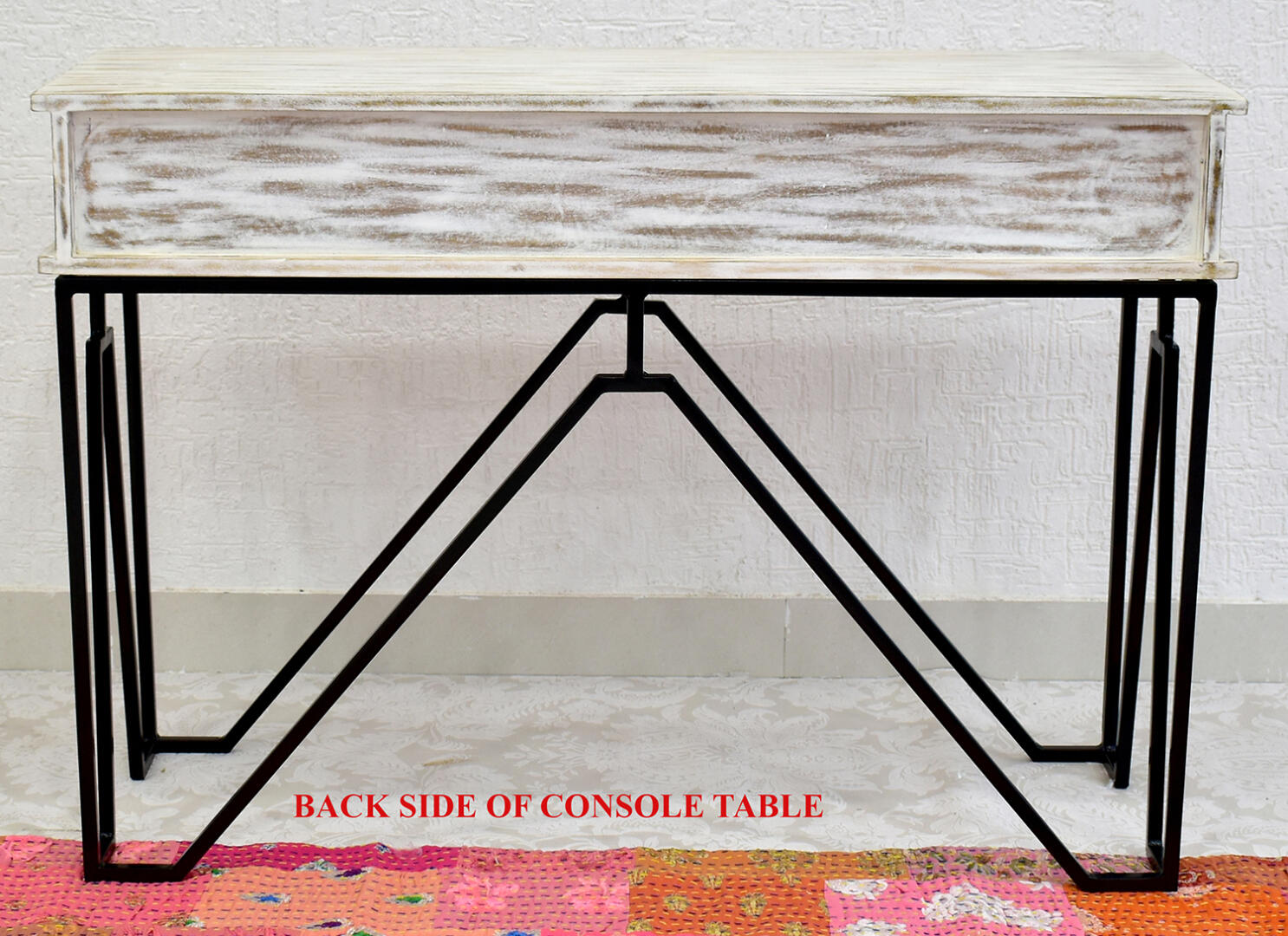 CASINO Console Hall Table-Rustic White